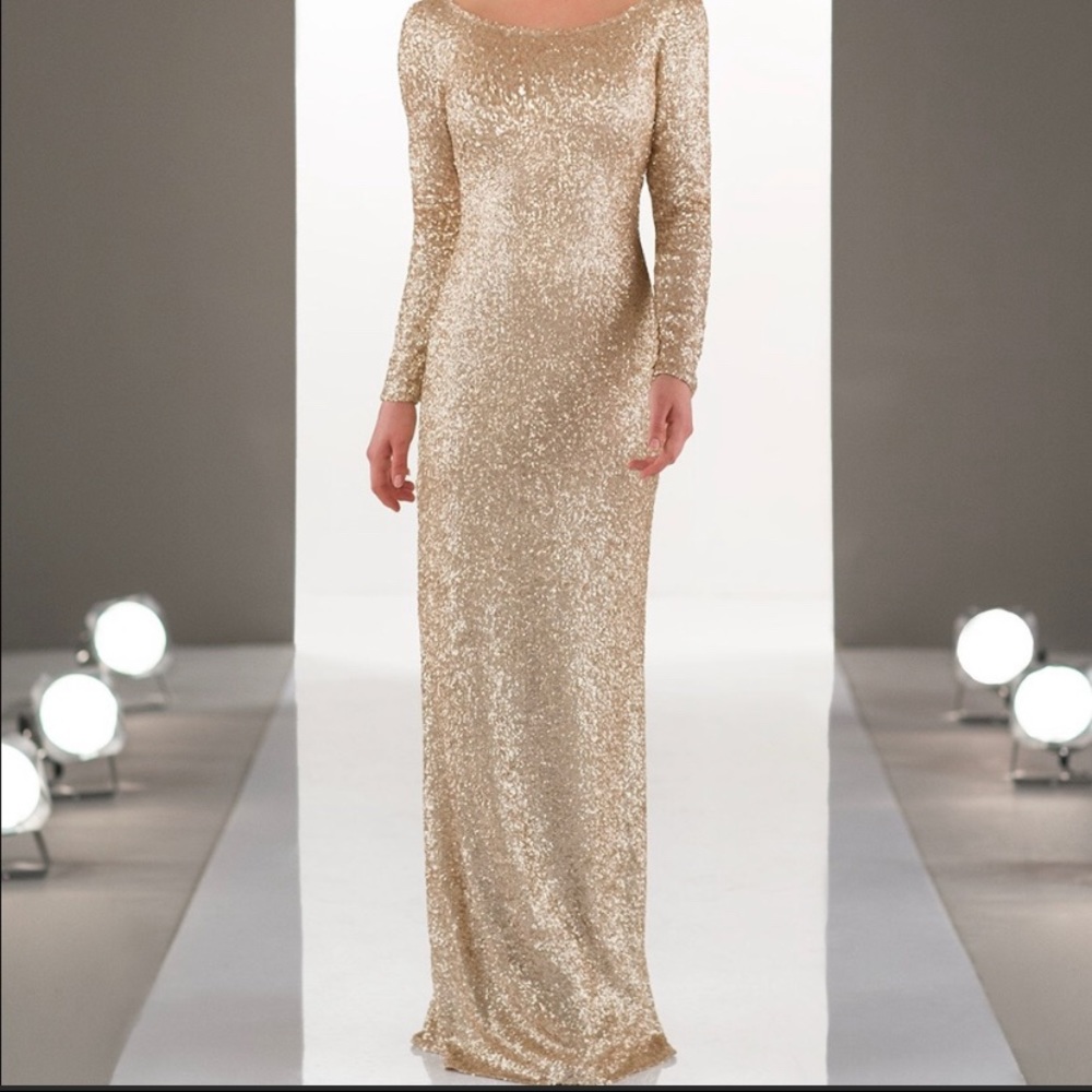 SORELLA VITA Gold Sequin Gown